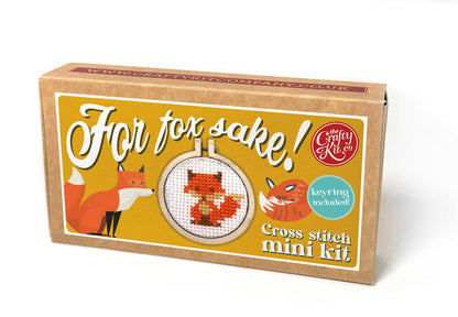 Mini Matchbox Cross Stitch Kit: For Fox Sake!