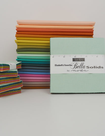 Elizabeth's favorites Bella Solids By Moda Charm Pack