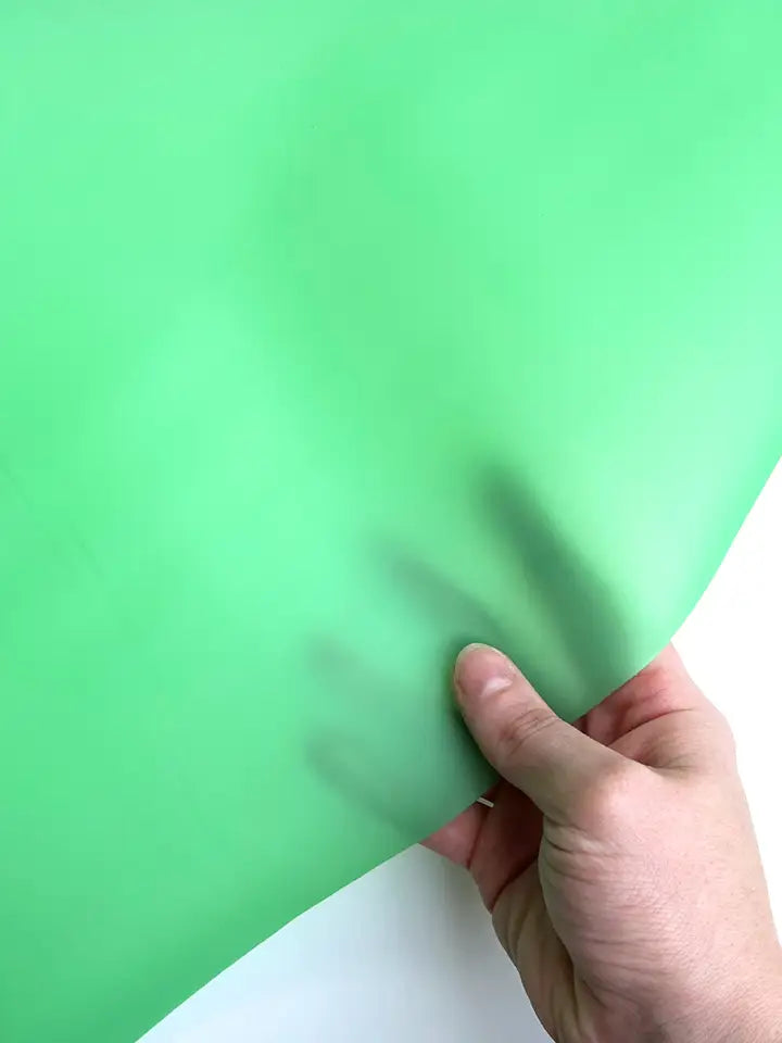 Slightly Transparent Green Jelly Vinyl – 18" x 53"