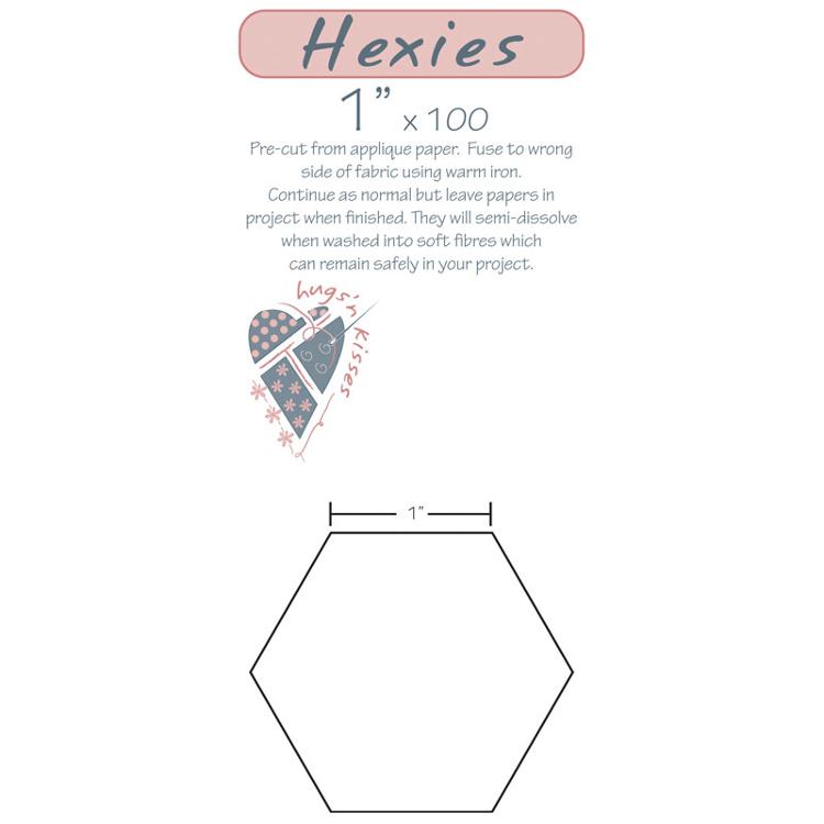 Hugs N Kisses Iron-On Hexies – 1" (100 Count)