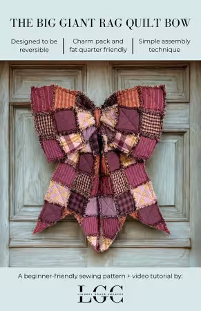 The Big Giant Rag Quilt Bow Pattern | Beginner-Friendly Sewing Pattern