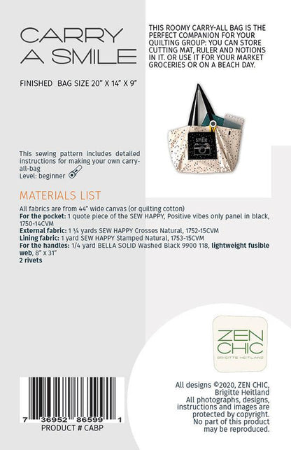 Carry A Smile Bag Pattern