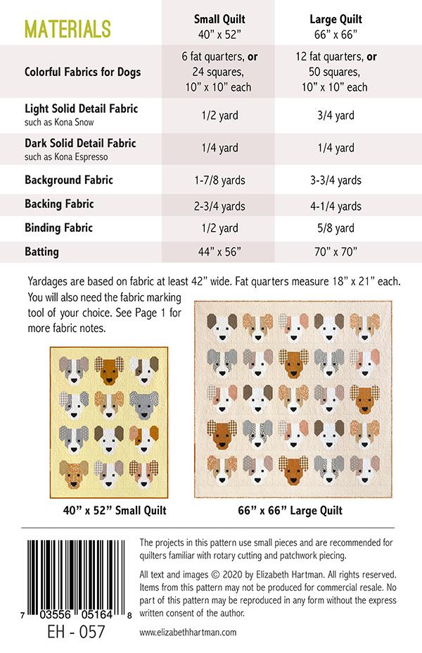 The Puppies Quilt Pattern – By Elizabeth Hartman