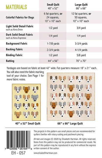 The Puppies Quilt Pattern – By Elizabeth Hartman