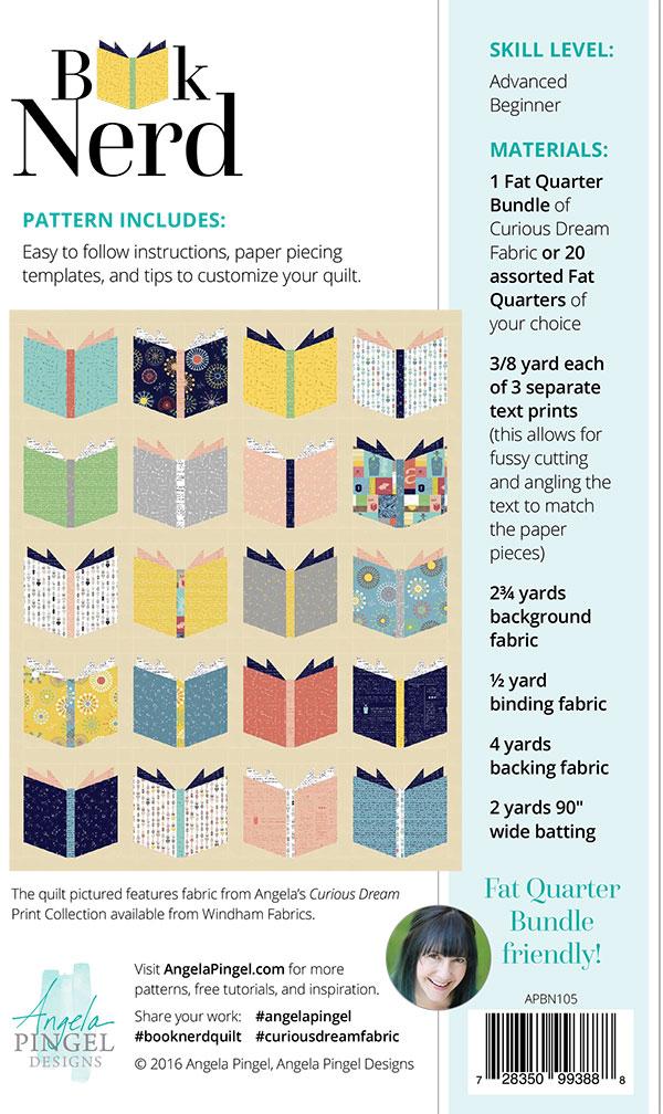 Book Nerd Quilt Pattern by Angela Pingel – Fat Quarter Friendly