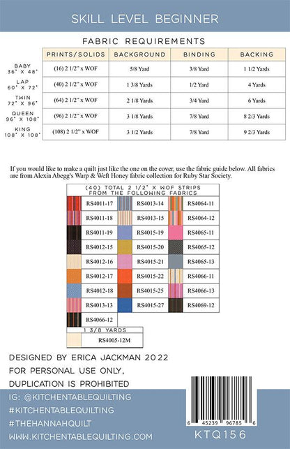 The Hannah Quilt Pattern – Kitchen Table Quilting