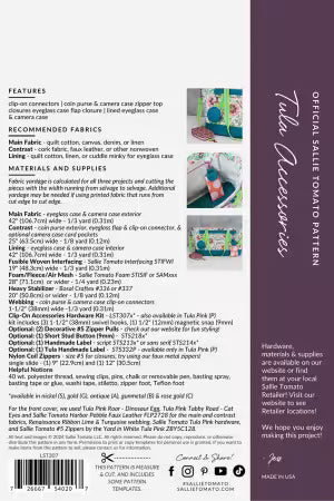 Sallie Tomato x Tula Pink – Clip-On Accessories Pattern