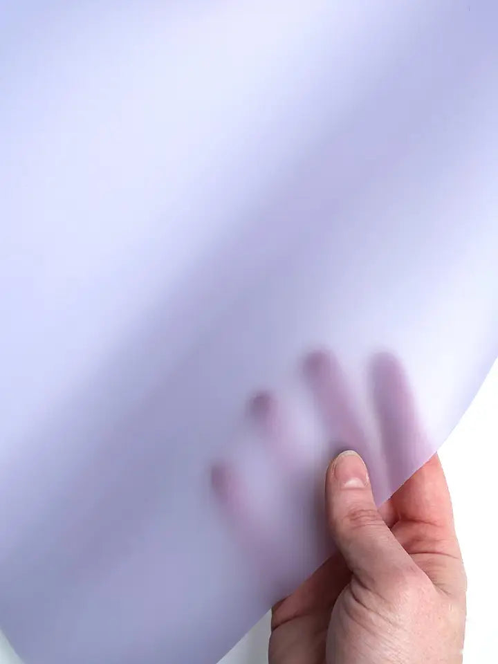 Slightly Transparent Lavender Jelly Vinyl – 18" x 53"