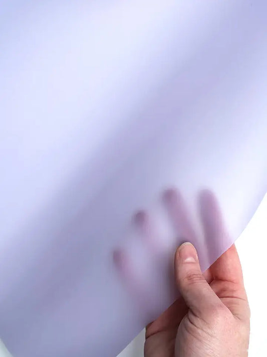 Slightly Transparent Lavender Jelly Vinyl – 18" x 53"