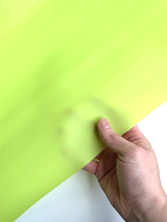 Slightly Transparent Lime Jelly Vinyl – 18" x 53"