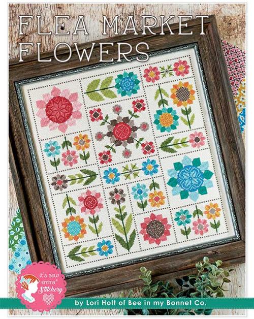 Flea Market Flowers Cross Stitch Pattern