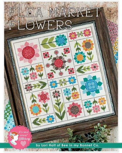 Flea Market Flowers Cross Stitch Pattern