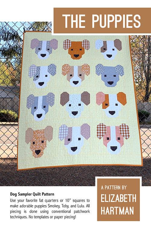The Puppies Quilt Pattern – By Elizabeth Hartman