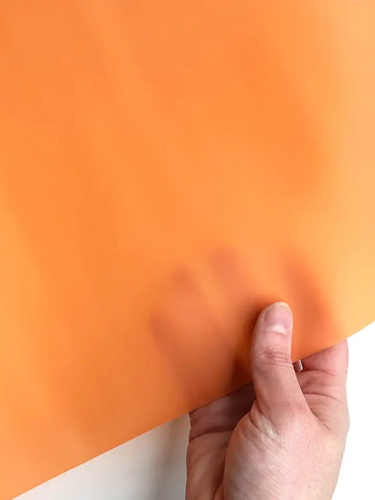 Slightly Transparent Orange Jelly Vinyl – 18" x 53"