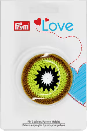 Crocheted Kiwi Pincushion