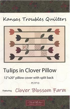 Tulips in Clover Pillow Kit & Pattern Kansas Troubles Quilters