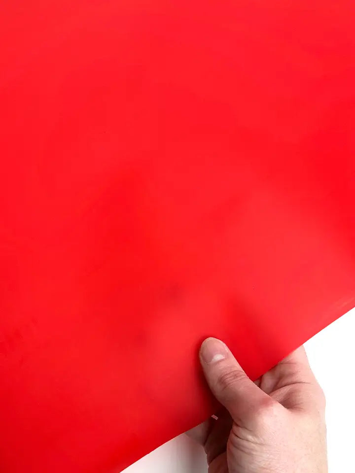 Slightly Transparent Red Jelly Vinyl – 18" x 53"