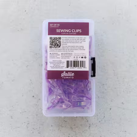 Sallie Tomato Purple Sewing Clips 50pk