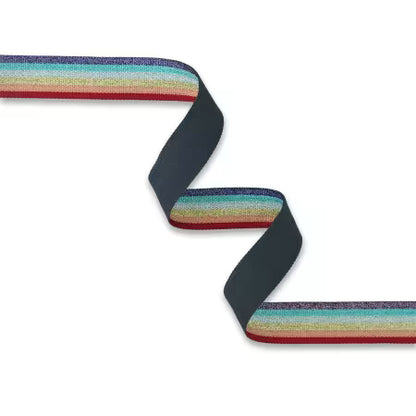 Sallie Tomato - Metallic Rainbow Webbing 1-1/2in x 3 yd