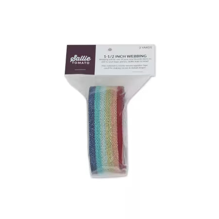 Sallie Tomato - Metallic Rainbow Webbing 1-1/2in x 3 yd