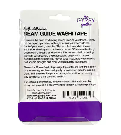 Seam Guide Tape by The Gypsy Quilter® – 3/4" x 10 yds