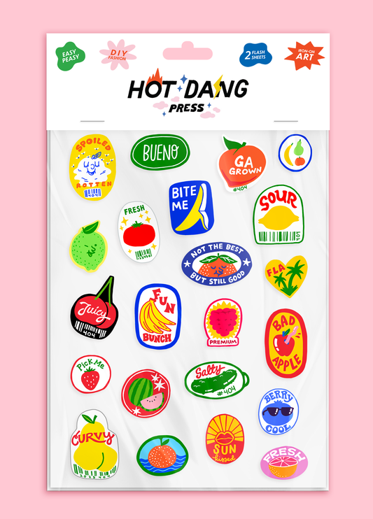 Iron-on Art: Produce Stickers Sheet Set