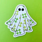 Quilt Ghost Sticker: Green