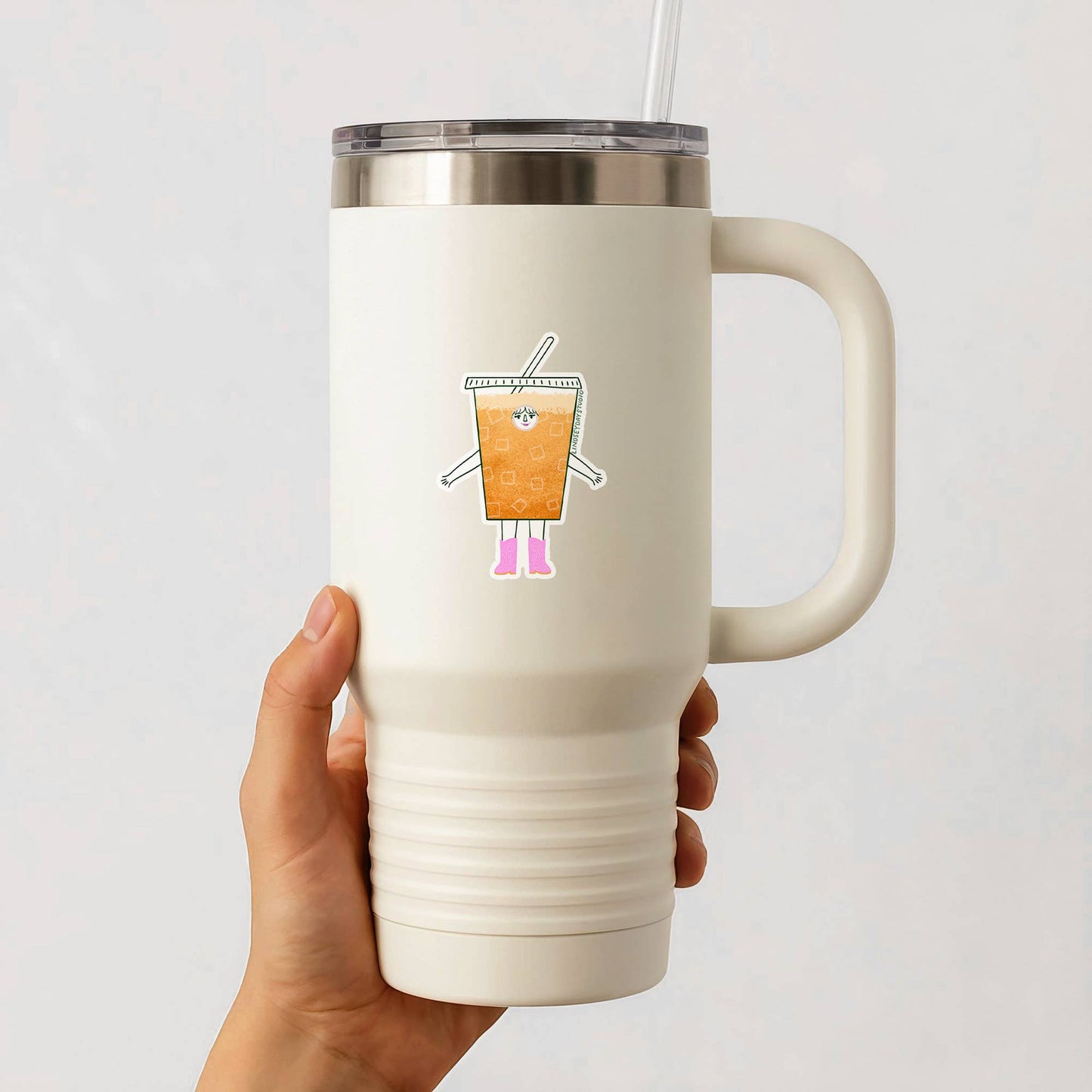 Iced Coffee Vinyl Sticker
