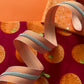 Orange Stripe Zipper Tape with Nickel Teeth
