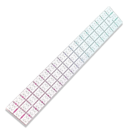 18” x 3” Ruler - Pink to Teal Gradient | Glitter