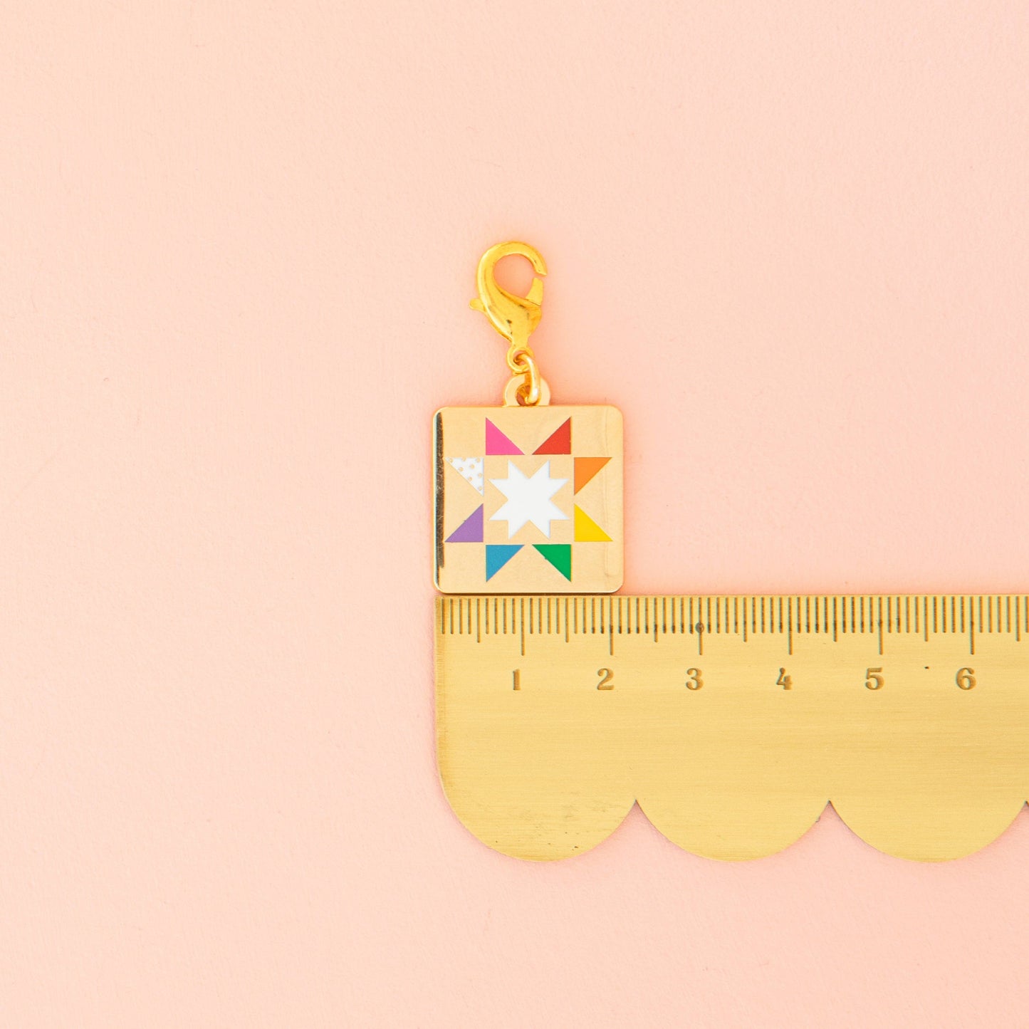 Sewing Machine Removable Zipper Charm: Quilt Star