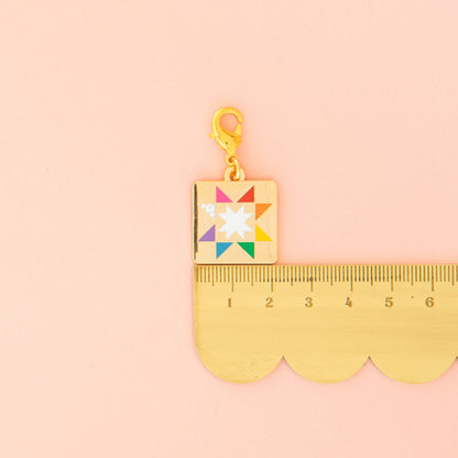 Sewing Machine Removable Zipper Charm: Quilt Star