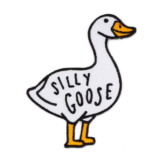Embroidered Iron-On Patch: Silly Goose