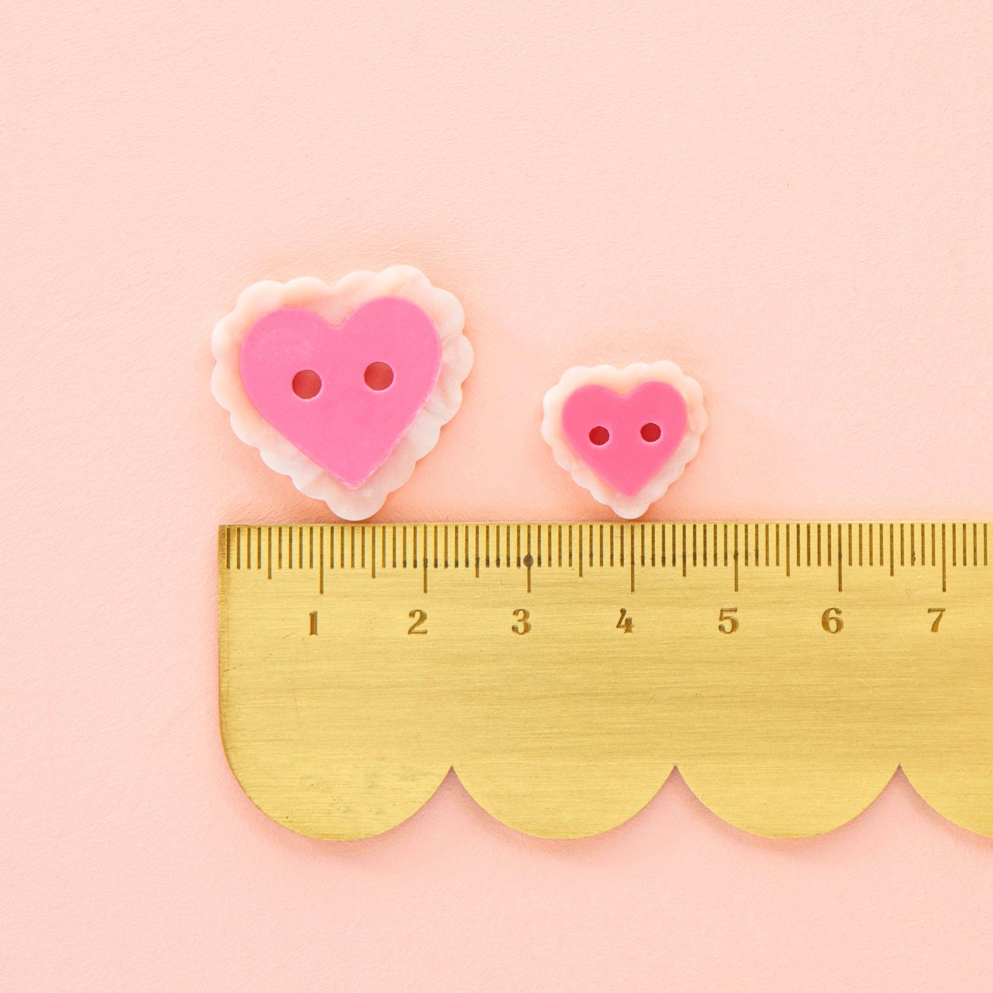 Small Sweet Heart Buttons – Pack of 10