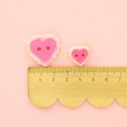 Large Sweet Heart Buttons – Eco-Friendly Charm for Every Creation