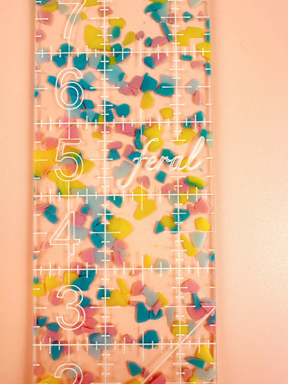 2.5” x 10” Quilting Ruler – Confetti