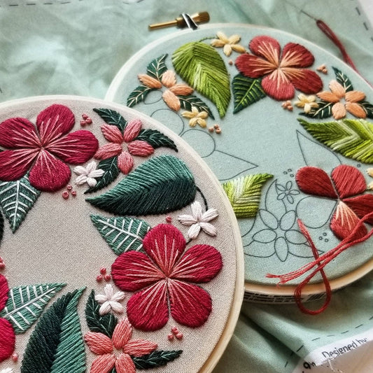 Floral Embroidery Hoop Kit – Beginner-Friendly