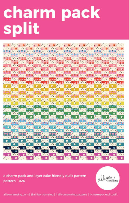 Charm Pack Split Quilt Pattern - Printed