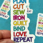 Plan, Cut, Sew Sticker