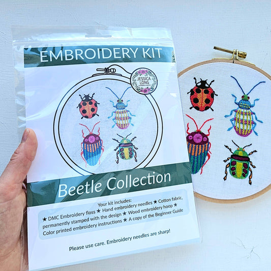Embroidery Kit: Beetle Collection