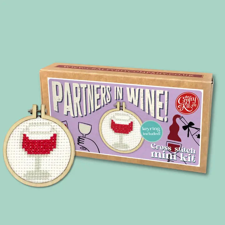 Partners in Wine! Mini Matchbox Cross Stitch Kit