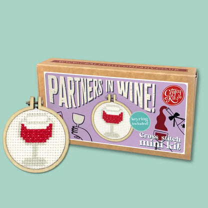Partners in Wine! Mini Matchbox Cross Stitch Kit