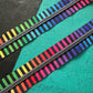 Wide Rainbow Stripe Zipper Tape with Iridescent Teeth