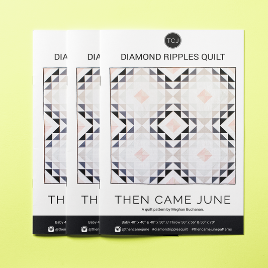 Diamond Ripples Quilt Pattern - Printed