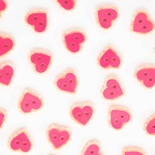 Large Sweet Heart Buttons – Eco-Friendly Charm for Every Creation