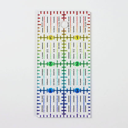 4" x 2" Ruler - Rainbow Gradient | Glitter