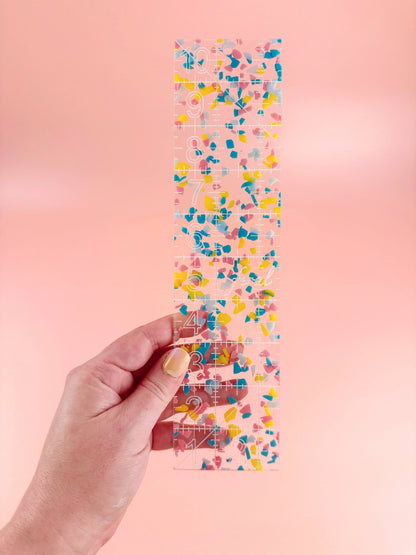 2.5” x 10” Quilting Ruler – Confetti