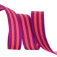 Tula Pink Striped Nylon Webbing – 1" Wide – Watermelon & Plum Slushy – 2 Yard Pack