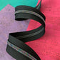 Black Zipper Tape with Iridescent Teeth