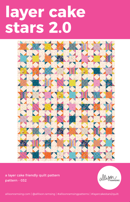 Layer Cake Stars 2.0 Quilt Pattern – Printed
